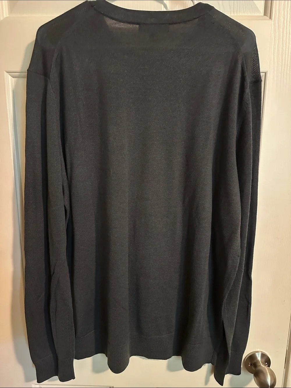 Banana Republic Black Long-Sleeve Crewneck Sweater